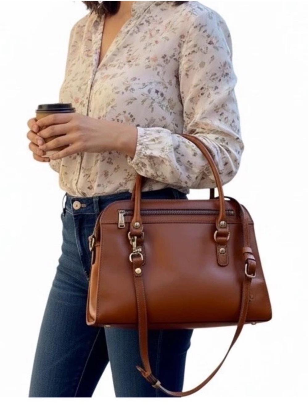 Patricia Nash Heritage Collection Calvi Tan leather Convertible Shoulder Bag
